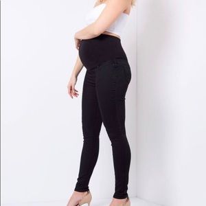 Seraphine Black Maternity Skinny Jeans